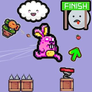 Spielen sie Cute Rabbit's Challenging Adventure  🕹️ 🗡️