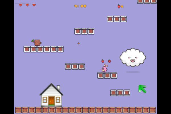 Cute Rabbit's Challenging Adventure 🕹️ 🗡️ | Jogo de navegador arcade de aventura - Imagem 1