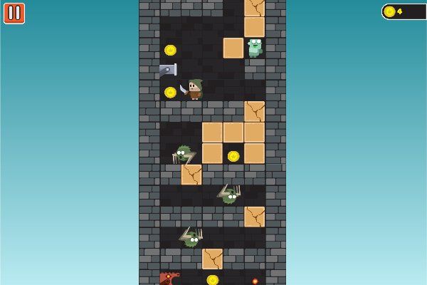 Tower of Fall 🕹️ 🗡️ | Jogo de navegador arcade de aventura - Imagem 3