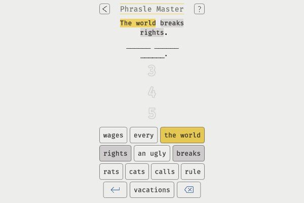 Phrasle Master 🕹️ 🎲 | Puzzle Brettspiel Kostenloses Browserspiel - Bild 3