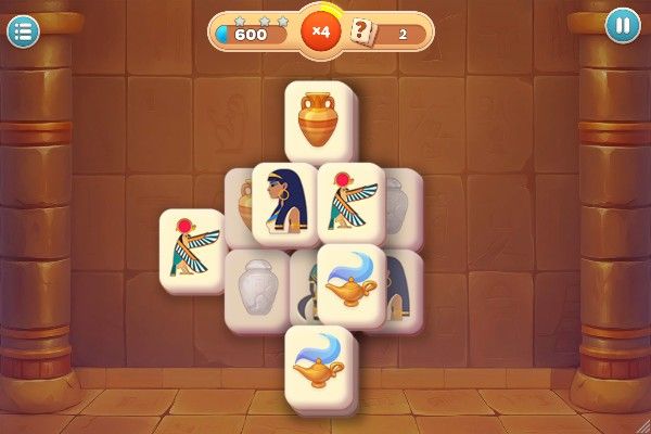 Wonders of Egypt Mahjong 🕹️ 🎲 | Free Puzzle Board Browser Game - Image 1