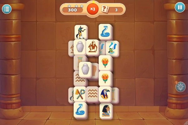 Wonders of Egypt Mahjong 🕹️ 🎲 | Gioco per browser rompicapo da tavolo - Immagine 2