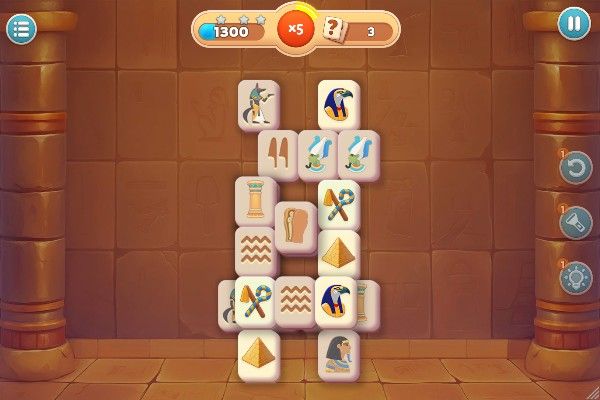 Wonders of Egypt Mahjong 🕹️ 🎲 | Free Puzzle Board Browser Game - Image 3