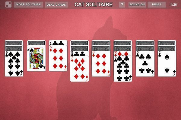 Cat Solitaire 🕹️ 🃏 | Jeu de navigateur de cartes - Image 2