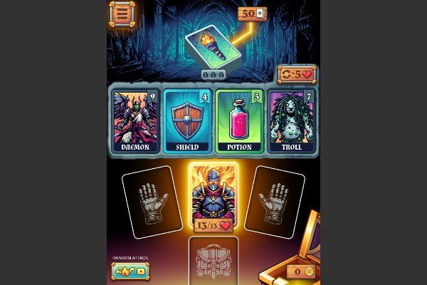 Flames and Fortune 🕹️ 🃏 | Free Puzzle Cards Browser Game - Image 1