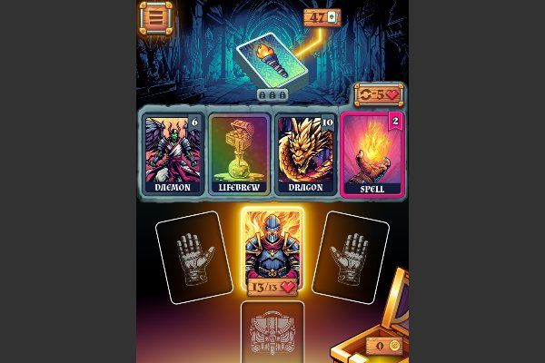 Flames and Fortune 🕹️ 🃏 | Free Puzzle Cards Browser Game - Image 2