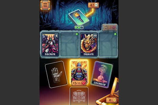 Flames and Fortune 🕹️ 🃏 | Free Puzzle Cards Browser Game - Image 3