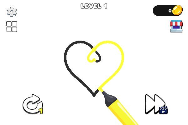 Brain Test One Line Draw Puzzle 🕹️ 🏖️ | Free Puzzle Casual Browser Game - Image 1