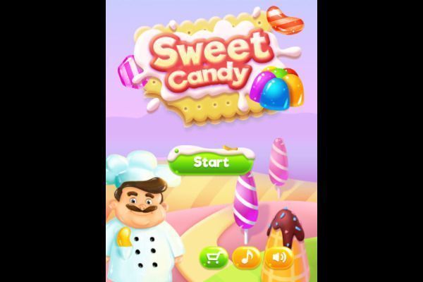 Sweet Candy 🕹️ 🍬 | Puzzle Match-3 Kostenloses Browserspiel - Bild 1