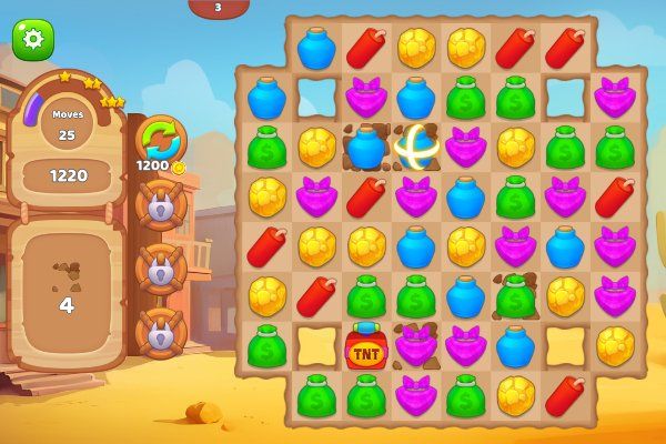 Wild West Match 2: The Gold Rush 🕹️ 🍬 | Puzzle Match-3 Kostenloses Browserspiel - Bild 3